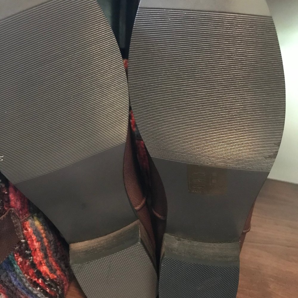 Boho Multi Colored Tall Boots 8 - image 3